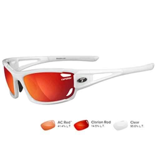 Tifosi Dolomite 2.0 Pearl White Sunglasses - Clarion Red/AC Red&trade;/Clear