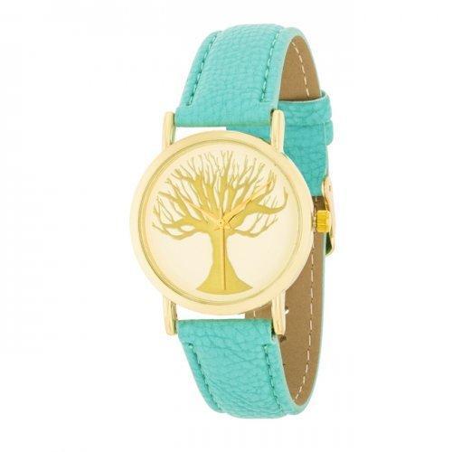 Fashion Tree Dial Watch With Leather Band (pack of 1 ea)