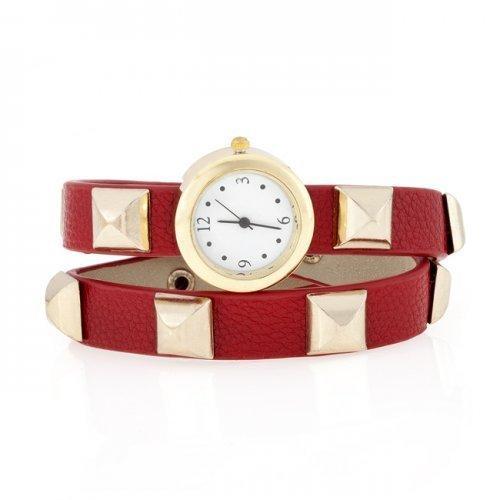 Red Studded Wrap Watch (pack of 1 ea)