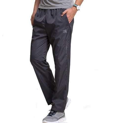 Mens Winter Elastic Waist Straight Leg Thick Warm Fleece Lined Casual Sport Pants