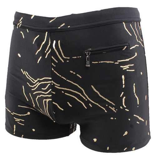 Swimming Beach Boxers Hot Spring Small Pocket Quick Drying Trunks for Men