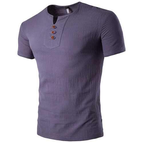 Summer Chinese Style Linen Casual T Shirt
