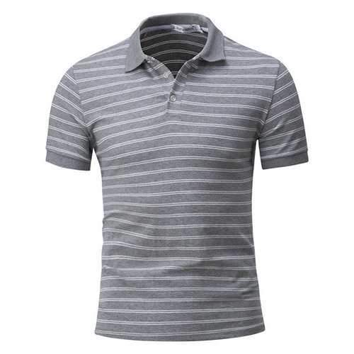 Striped Printing Casual Golf Shirt