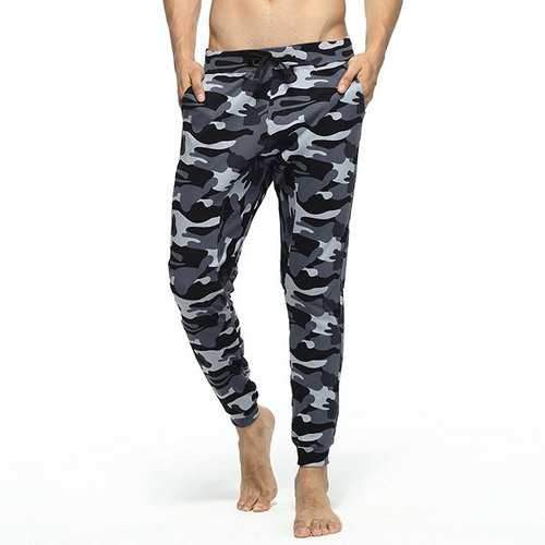 Cotton Drawstring Camouflage Casual Home Pants Jogging Sport Pants for Men