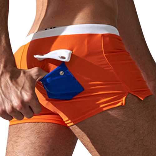 Men Back Pocket Swimwear