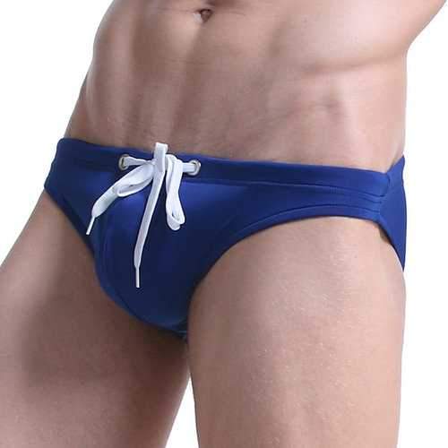 Sexy Casual Beach Solid Color Bikini Swimwear for Men