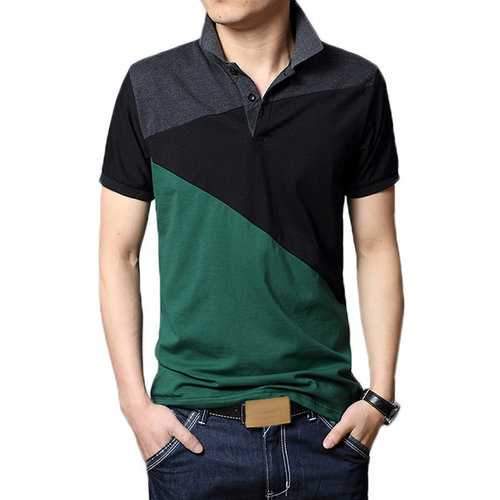 Hit Color Short Sleeve Golf Shirt
