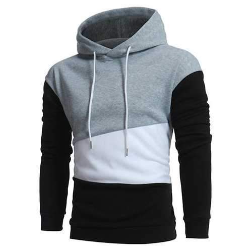 Mens Assorted Colors Stitching Hoodies