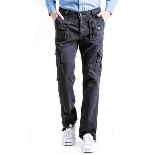 Mens Outdoor Multi-pocket Casual Cotton Cargo Pants