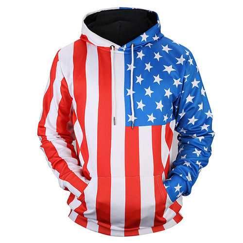 Mens 3D Printing Colorful Casual Sport  Hoodies