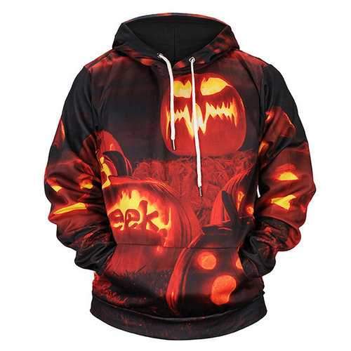 Mens Halloween 3D Printing Casual Hoodies