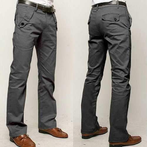 Excellent Quality Mens Cotton Casual Fashion Solid Pants