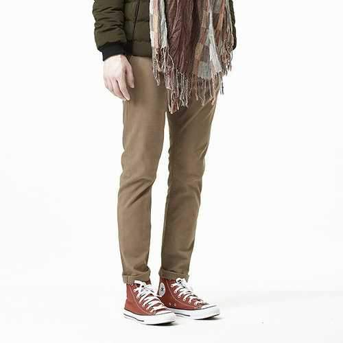 Mens Solid Cotton Pencil Pants Retro Style Cargo Pants