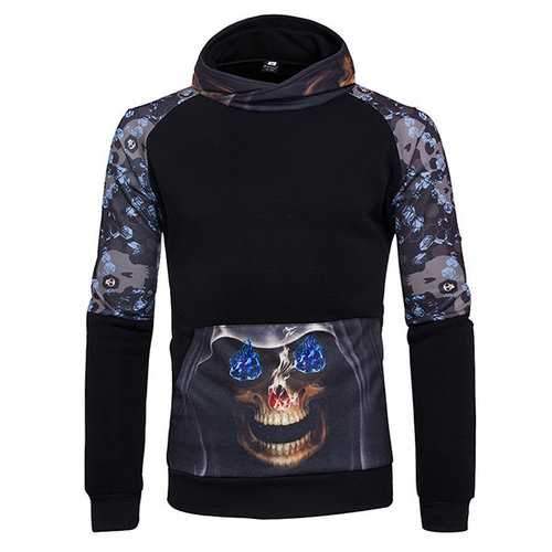 3D Skeleton Printed Casual Hoodies