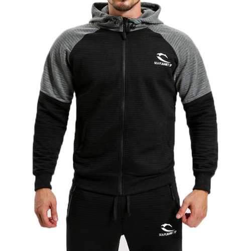 Mens Fashion Slim Fit Fitness Running Hoodie