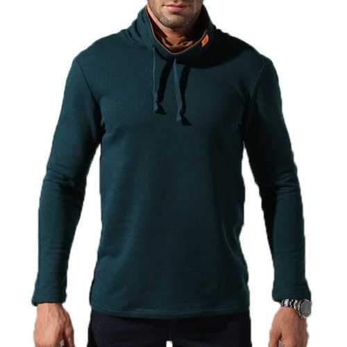 Mens Breathable High Collar Sweatshirt