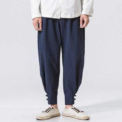 Casual Cotton Linen Loose Harem Pants