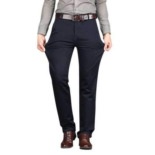 Mens Cotton Business Straight Pants