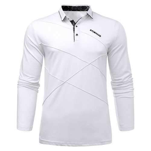 Mens Solid Cotton Golf Shirt