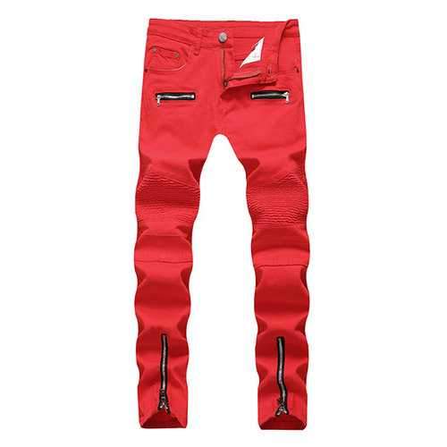 Mens Zipper Jeans