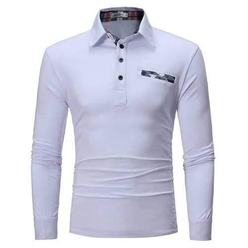 Turn-Down Collar Brief Solid Pullove Comfortable Golf Shirt