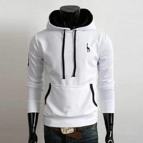 Mens Solid Casual Hoodies