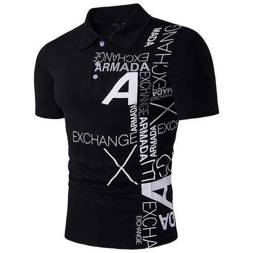 Mens Printing Cotton Golf Shirt