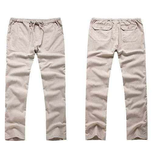 Chinese Style Cotton Linen Casual Pants