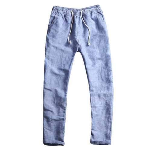 Chinese Style Cotton Linen Loose Pants