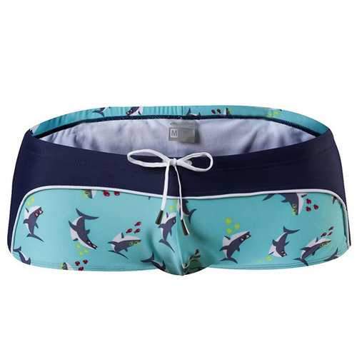 Nylon Patchwork Swim Trunks