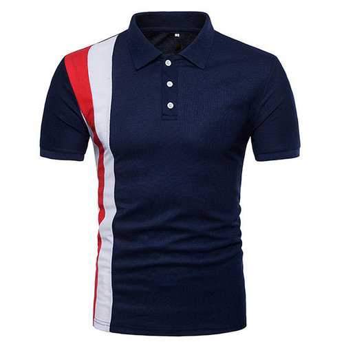 Hit Color Business Casual Golf Shirt