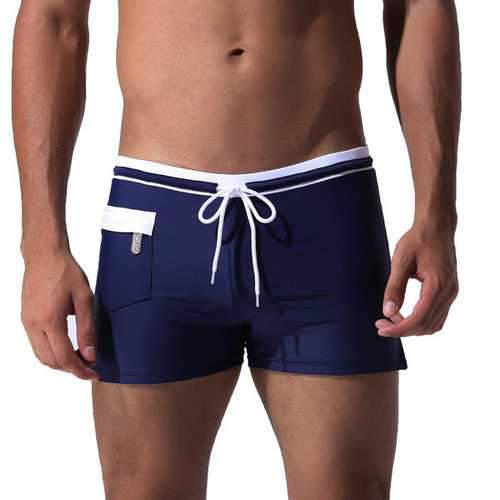 Zipper Pocket Quick Drying Swim Trunks