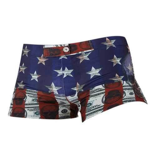 Printing Waistband Button Swimwear