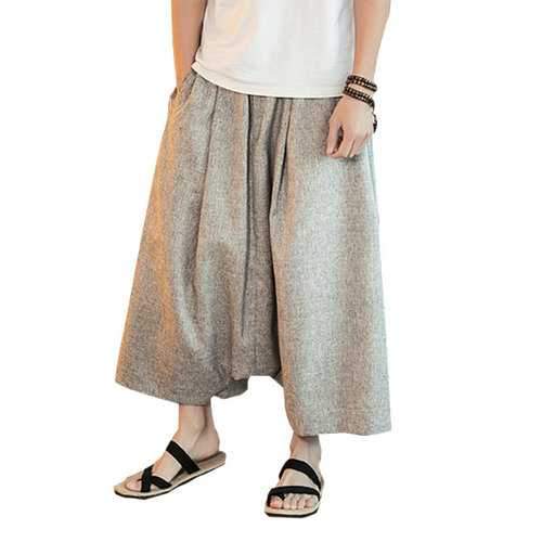 Large Size Calf-Length Pants
