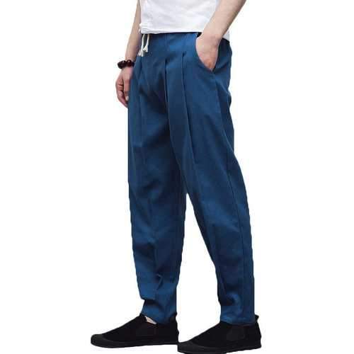 Chinese Style Cotton Linen Harem Pants