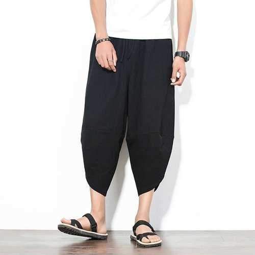 Mens Cotton Loose Harem Pants