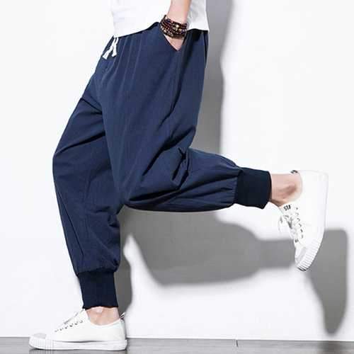 100%Cotton Chinese Style Casual Pencil pants