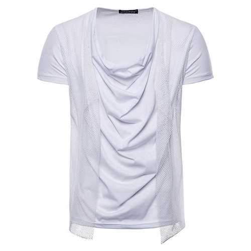 Net Yarn Design Heap Collor T Shirt