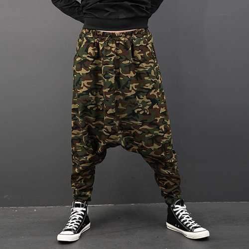 Camo Loose Dance Sweatpants Harem Pants