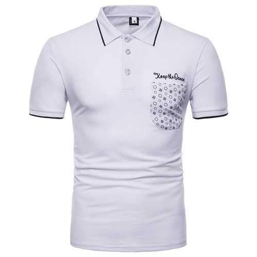 Business Casual Printed Cotton Golf Shirt