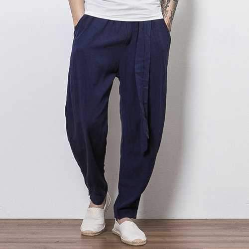 Cotton Linen Casual Loose Harem Pants