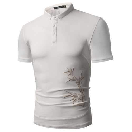 Embroidery Slim Fit Casual Golf Shirt
