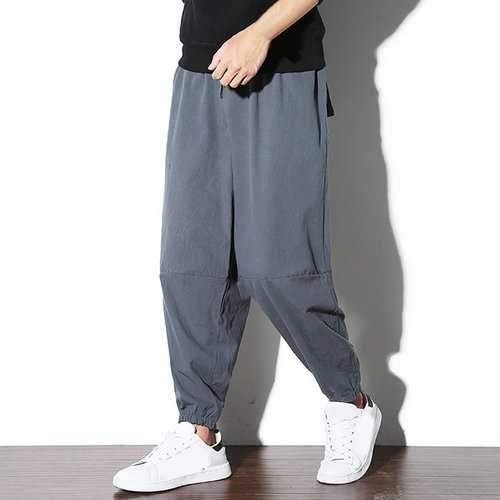 Solid Color Loose Wide Leg Pants