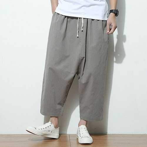 Cotton Linen Casual Baggy Harem Pants