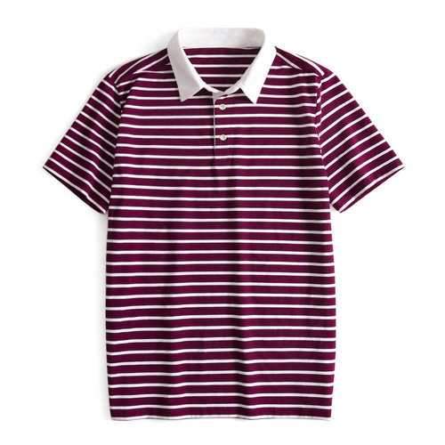 Breathable Business Casual Striped Golf Shirt