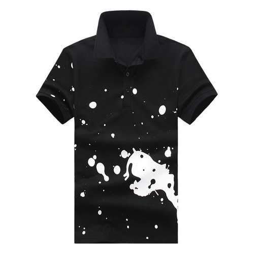 Stylish Ink Printed Casual Golf Shirt