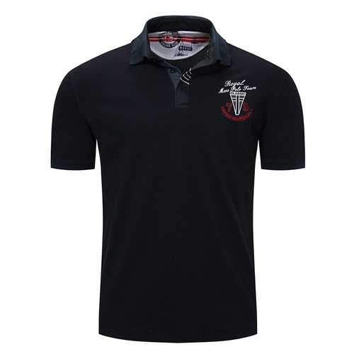 Stylish Printed Hit Color Collar Golf Shirts
