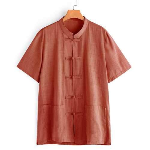 Mens Big Pockets Cotton Shirts