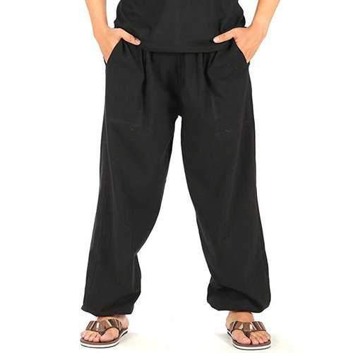 Brief Casual Cotton Wide Leg Pants