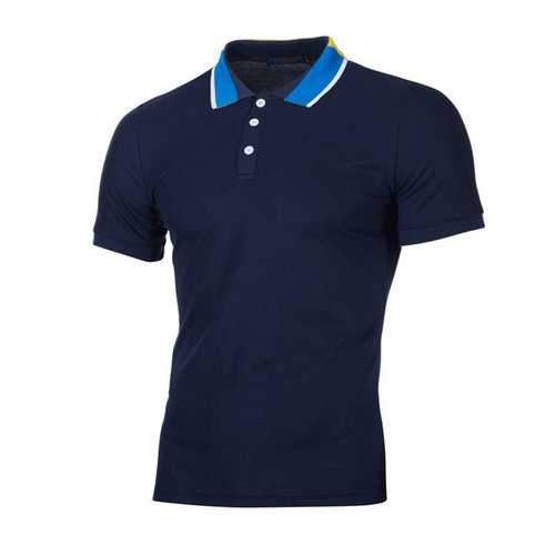 Solid Color Slim Fit Casual Golf Shirt